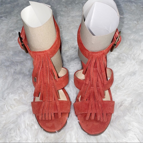Sole society fringe block heel sandals - Picture 2 of 12